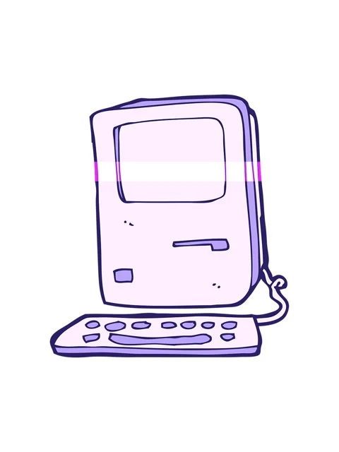 Power up animation of cartoon of computer Stock Footage 324407911