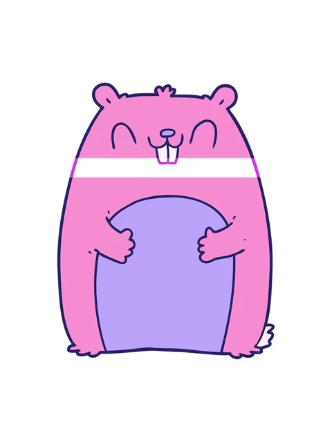 Power up animation of cartoon happy gopher Stock Footage 324373666