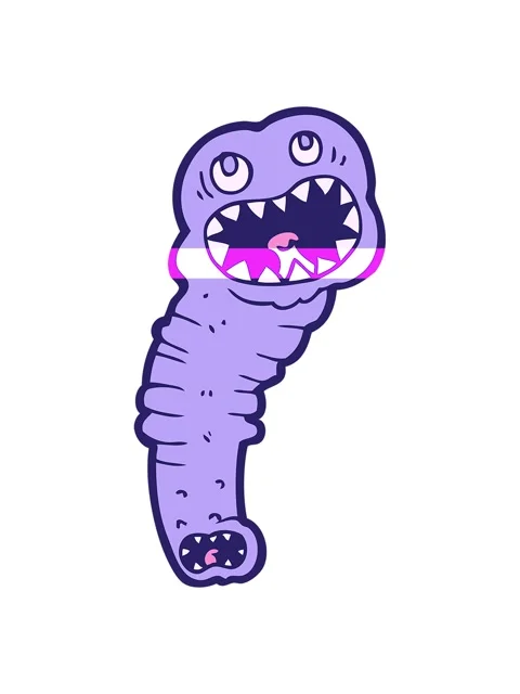 Power up animation of cartoon leech Stock Footage 324117350
