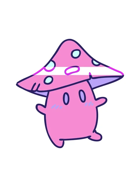 Power up animation of cartoon of a rare tiny mushroom creature frolicking i.. Stock Footage 324423732