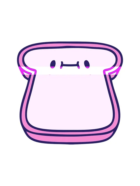 Power up animation of cartoon slice of bread with face Stock Footage 324156724