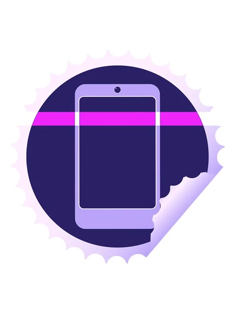 Power up animation of cell phone graphic vector illustration round sticker .. Stock Footage 324174859