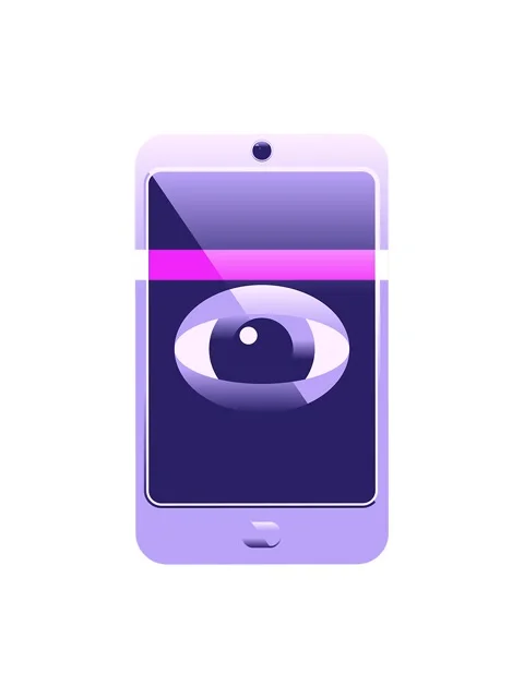 Power up animation of cell phone watching you graphic vector illustration ico Stock Footage 324288782