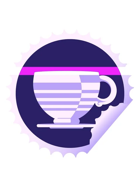 Power up animation of coffee cup graphic vector illustration round sticker .. Stock Footage 324480850