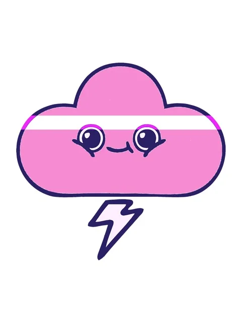 Power up animation of comic book style of a storm cloud Stock Footage 324074860