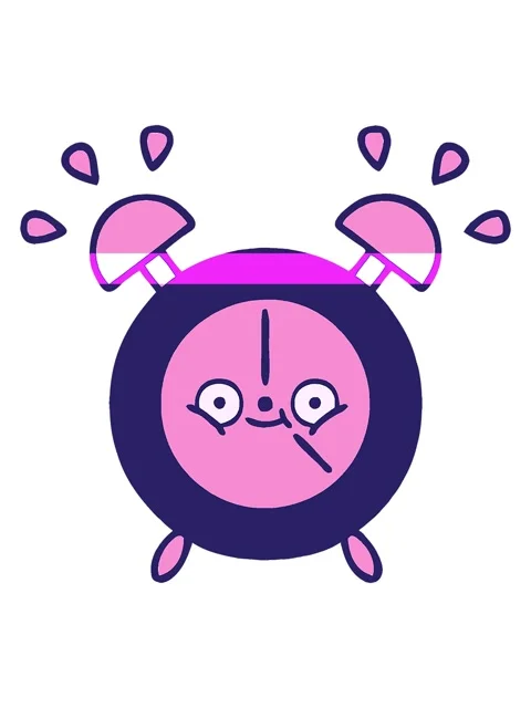 Power up animation of a comic book style cartoon of a alarm clock Video stock 324077970