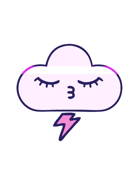 Power up animation of comic book style cartoon of a thunder cloud Stock Footage 324261097