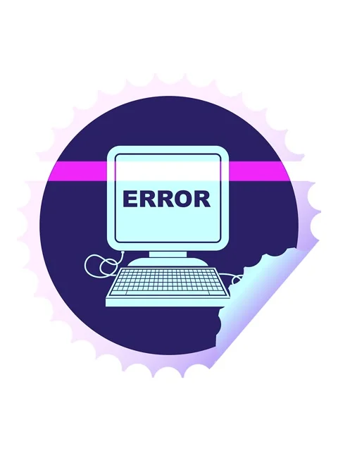 Power up animation of computer error vector illustration circular peeling s.. Stock Footage 324471622