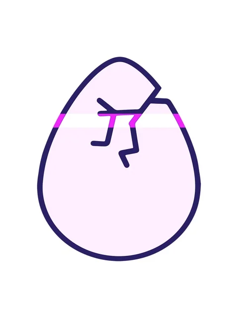 Power up animation of cracked easter egg design Stock Footage 324266890