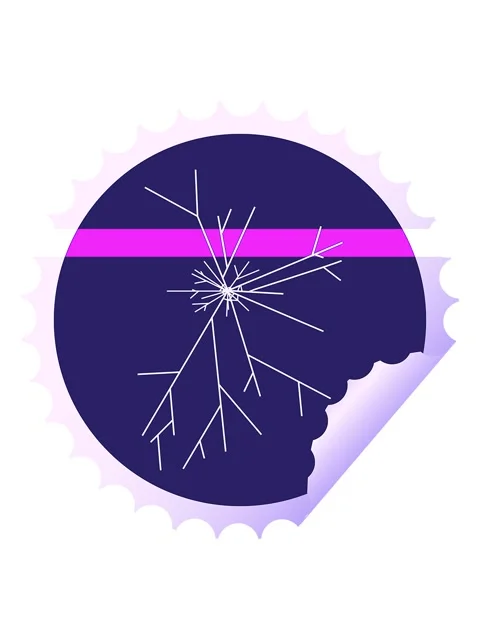 Power up animation of cracked screen graphic vector illustration round stic.. Stock Footage 324043434