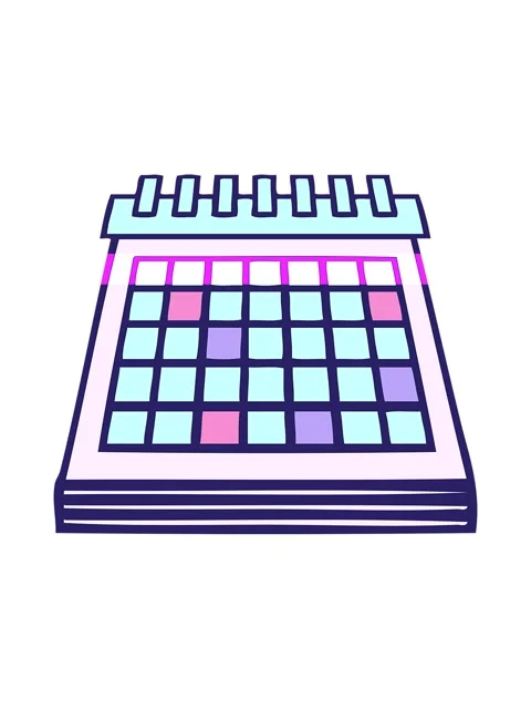 Power up animation of cute cartoon of a work calendar Stock Footage 324419736