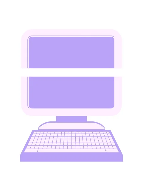 Power up animation of Flat colour illustration of a computer Stock Footage 324147096