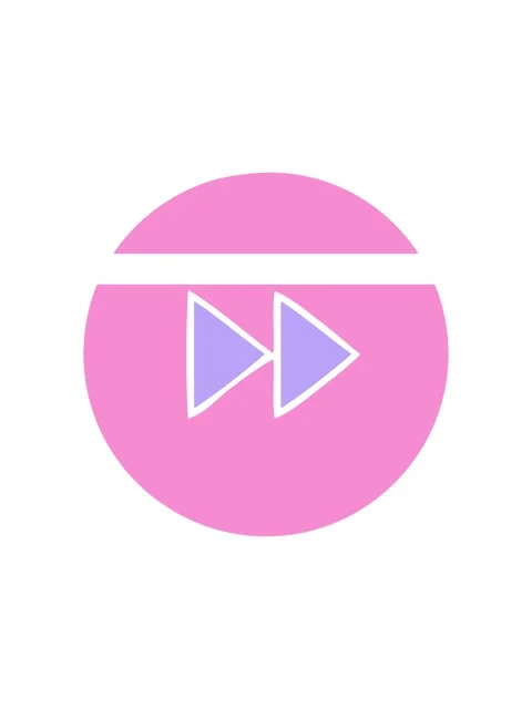 Power up animation of flat symbol of a fast forward button icon Stock Footage 324474430