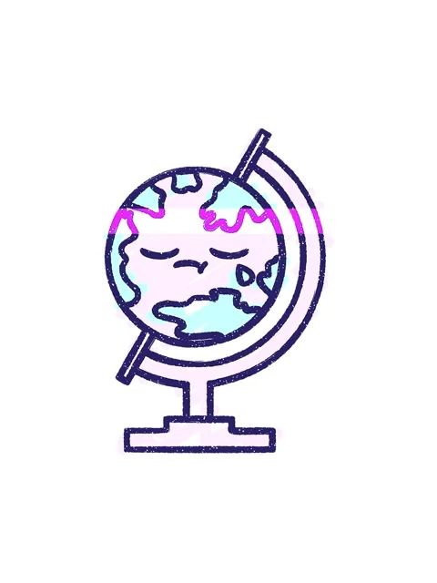 Power up animation of Globe Map Chalk Drawing Stockbeeldmateriaal 324100208