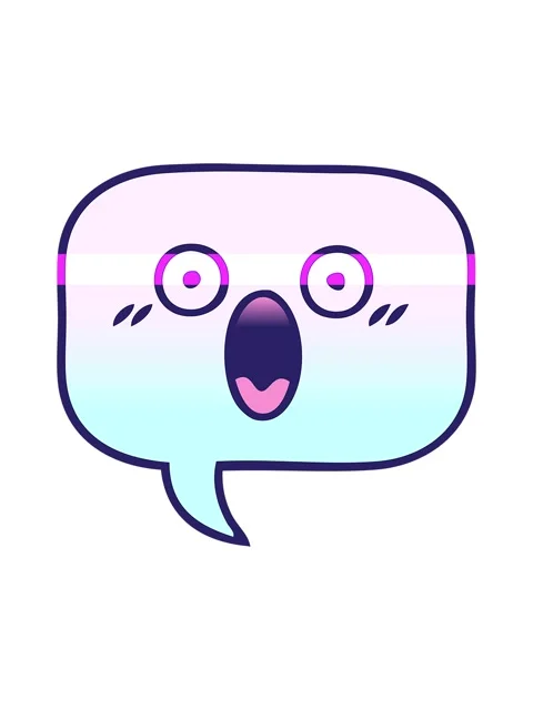 Power up animation of gradient shaded cartoon of a speech bubble Stock Footage 324130150
