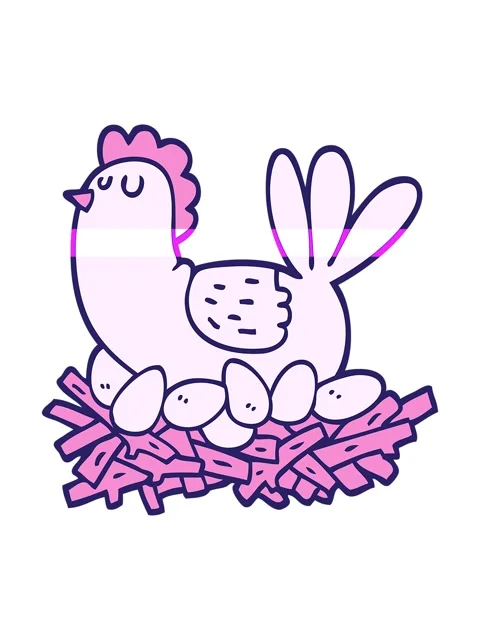 Power up animation of hand drawn doodle style cartoon chicken on nest of eggs Vídeos de archivo 323594514