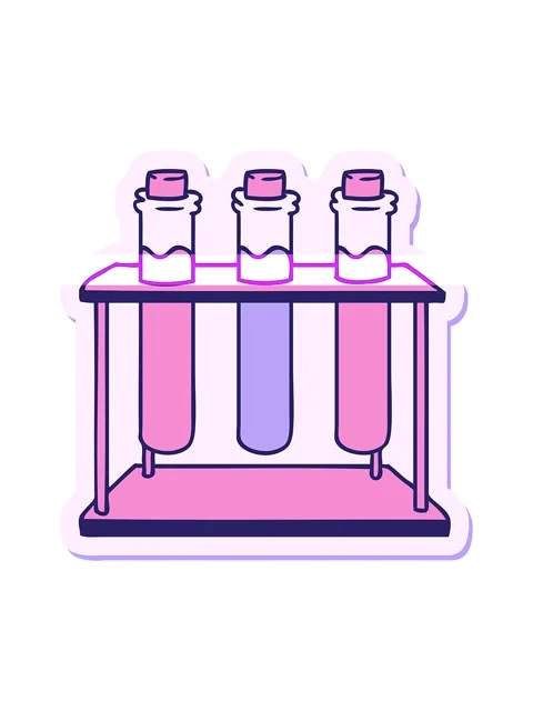 Power up animation of hand drawn sticker cartoon doodle of a science test tub Stock Footage 324199246