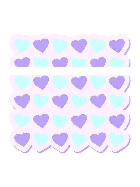 Power up animation of hearts repeat pattern sticker Stock Footage 324483878