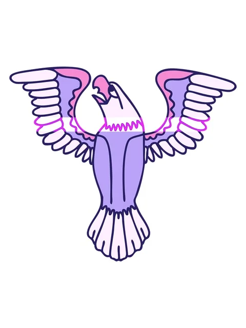 Power up animation of iconic tattoo style image of an american eagle Stock Footage 324317002