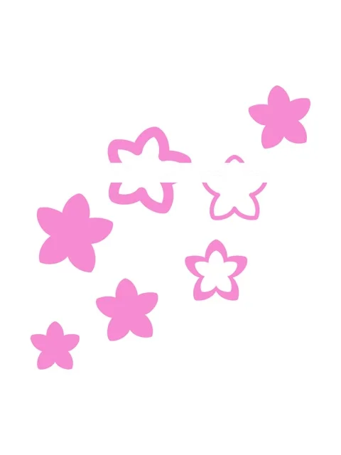 Power up animation of multiple flowers form a japnese floral pattern design Stock Footage 324488557