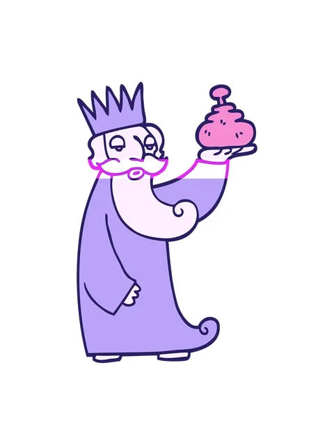 Power up animation of one of the three wise men hand drawn doodle style carto Stock Footage 324083647