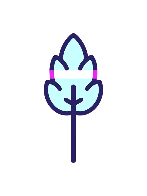 Power up animation of simple spring leaf Video stock 324111238