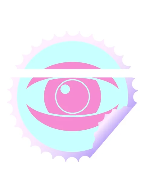 Power up animation of staring eye graphic vector circular peeling sticker Stock Footage 324216693
