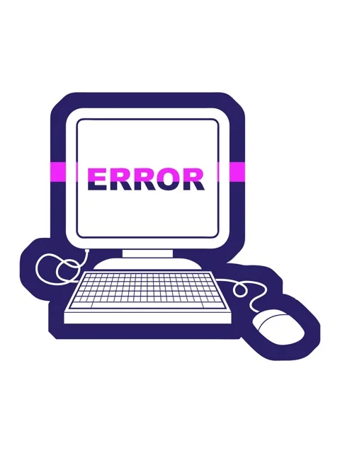 Power up animation of vector icon illustration of a computer error Stock Footage 324376284