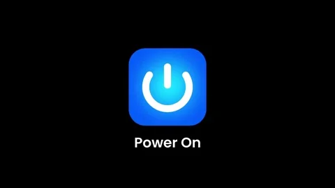 Power On App Icon Stock Footage 334471098