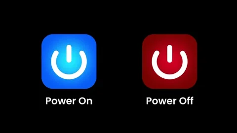 Power On Off App Icon Stock Footage 334471099