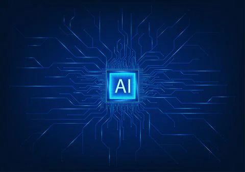 Power of Artificial intelligence technology with this futuristic vector ill.. Stockillustratie