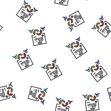 Power of attorney law dictionary vector seamless pattern Stock Illustration