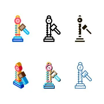 Power attraction to pack measure strength icon vector outline 库存插图