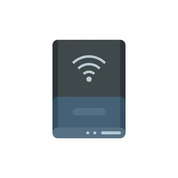 Power bank remote access icon flat isolated vector Stock Illustration