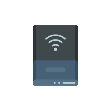 Power bank remote access icon flat isolated Stock Illustration