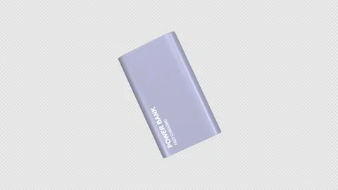 Power Bank Rotating on a Transparent Background. Seamless Loop. 4K Video stock 308078624