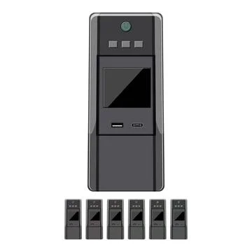 Power battery backup cartoon vector graphic Stock Illustration