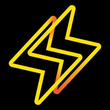 Power battery concept. Lightning bolt modern icon, logo template. Vector  스톡 일러스트