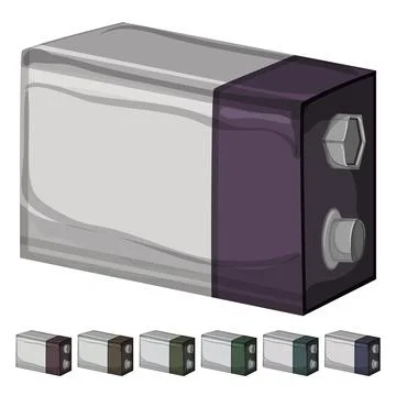 Power battery energy cartoon vector graphic Stock Illustration