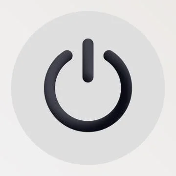 Power blended bold black line icon Stock Illustration