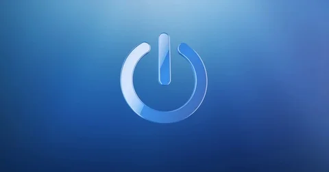 Power ON Blue 3d Icon Stock Footage 69804923