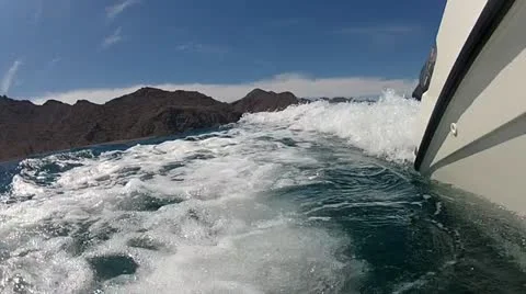 Power Boat In The Ocean Stock Footage 22111899