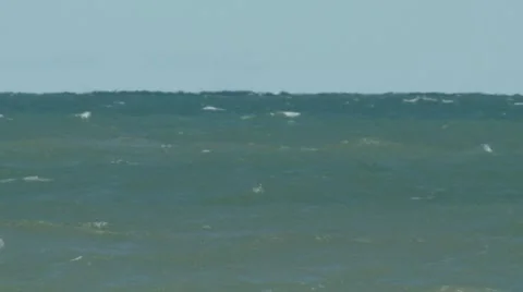 Power boat in rough water.mp4 Stock Footage 1048172