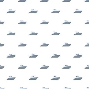 Power boat vessel pattern seamless graphic background Stock Illustration