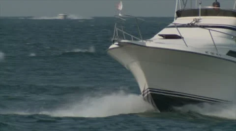 Power boats Stock Footage 8919447