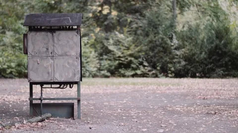 A power box in a park Video stock 68195879