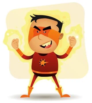 Power boy - comic superhero Illustrazione stock