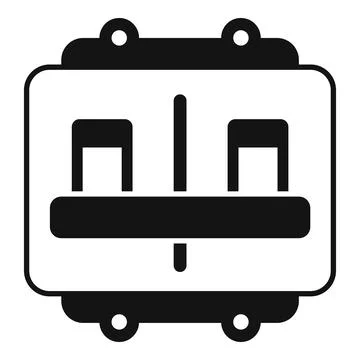 Power breaker icon simple vector. Fuse box Stock Illustration
