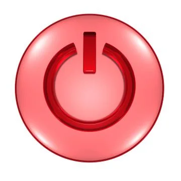 Power button 3D illustration Stock Illustration