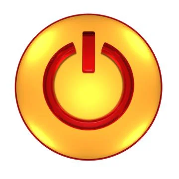 Power button 3D illustration Stock Illustration